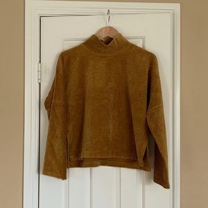 Mock Neck Corduroy Top